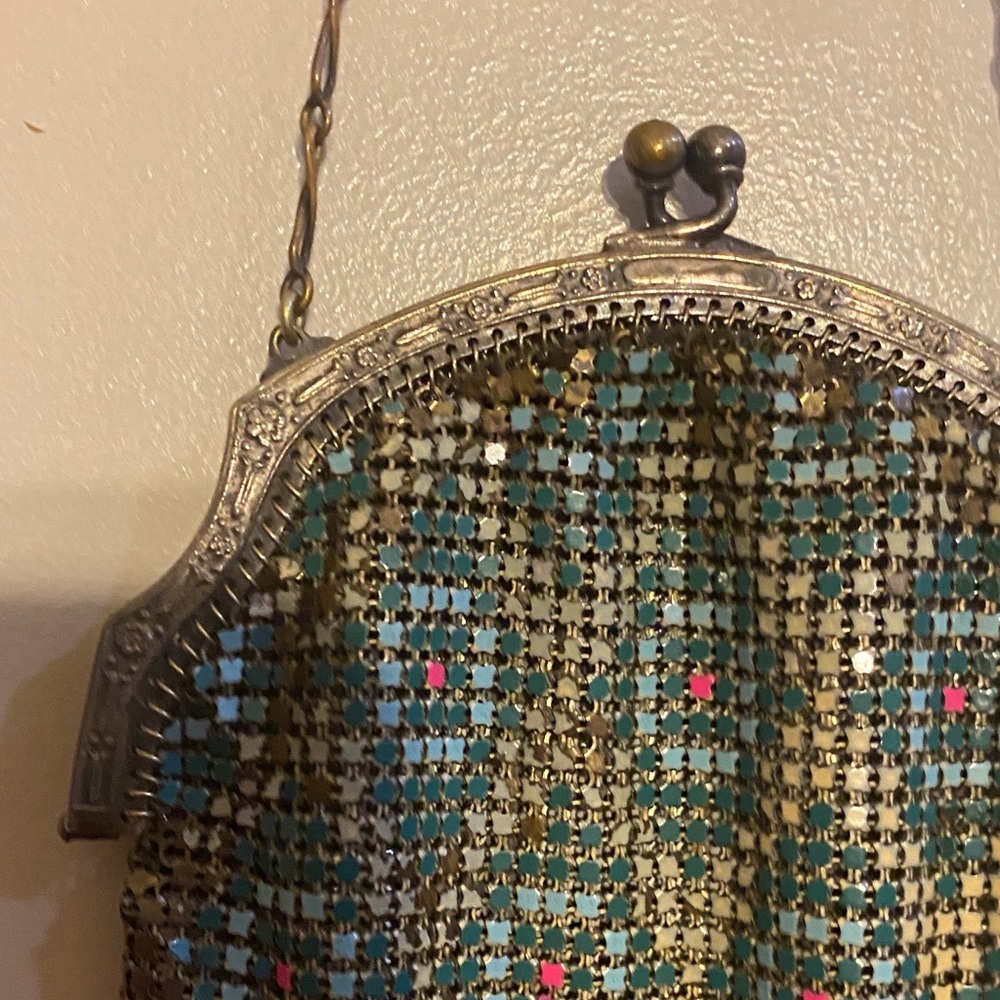 Antique Mandalian Purse Enamel Mesh Art Deco - Picture 5 of 8